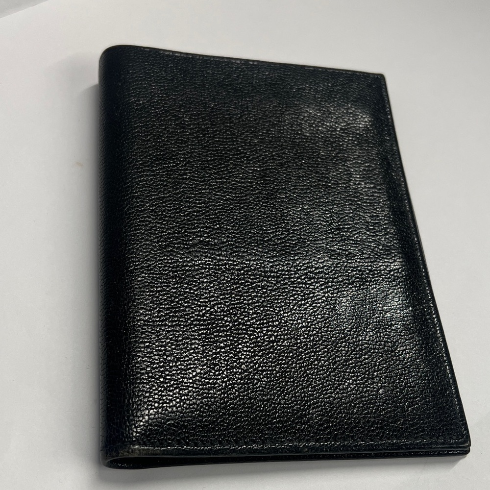 English Morocco 1960’s Pebbled Leather Mens Biforld Wallet Passport Holder